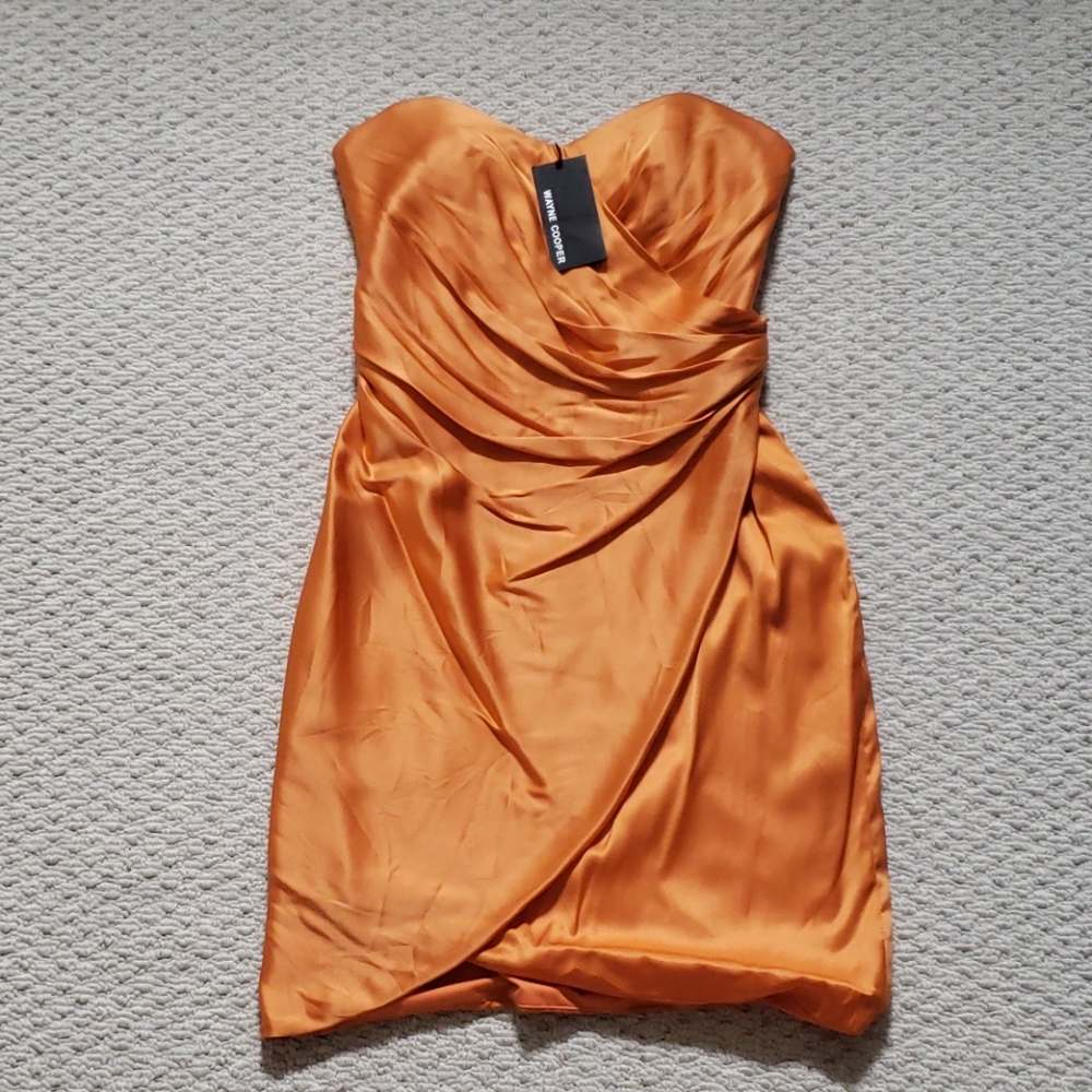 WAYNE COOPER silk mini dress